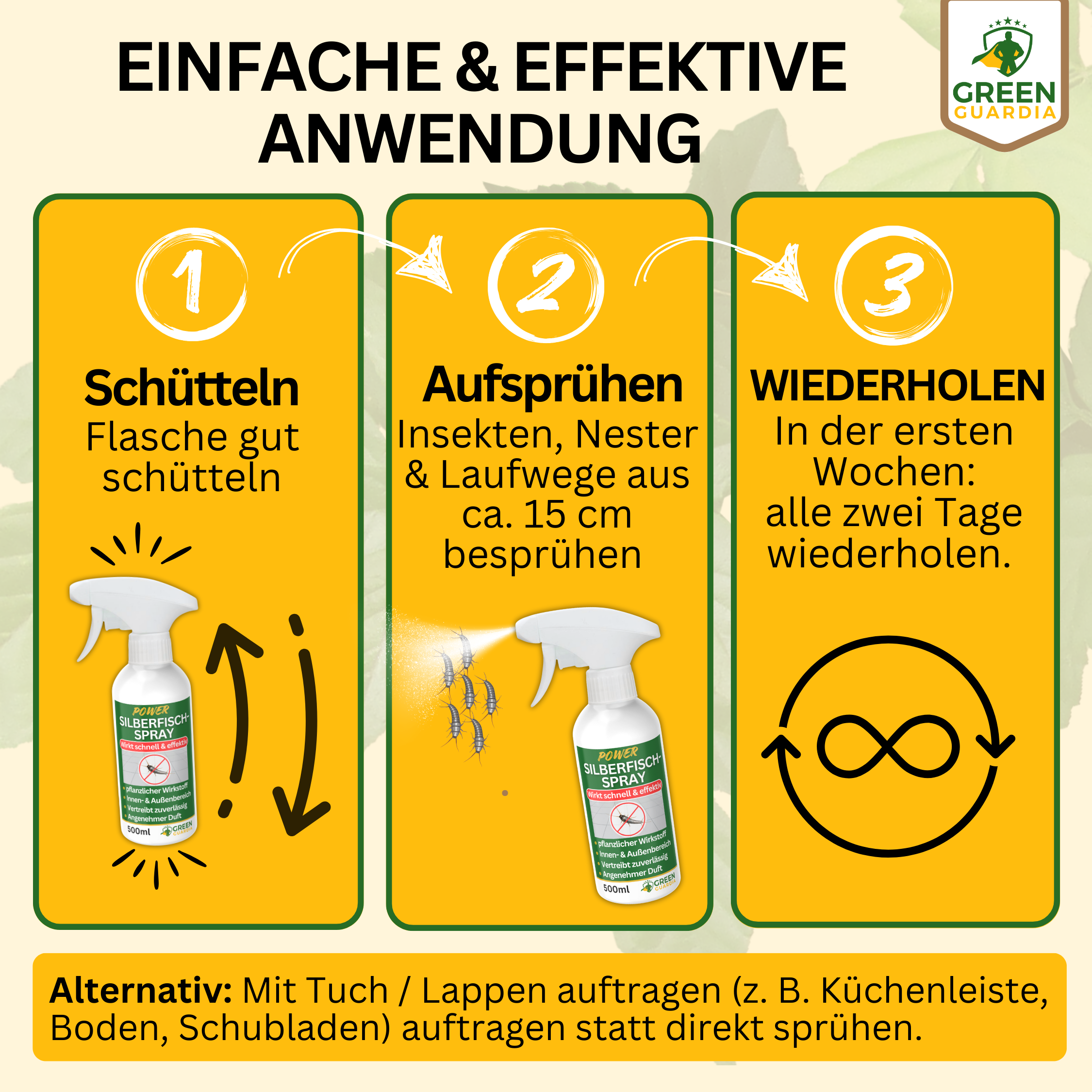 Zilvervisjeswerende spray met geconcentreerde werking