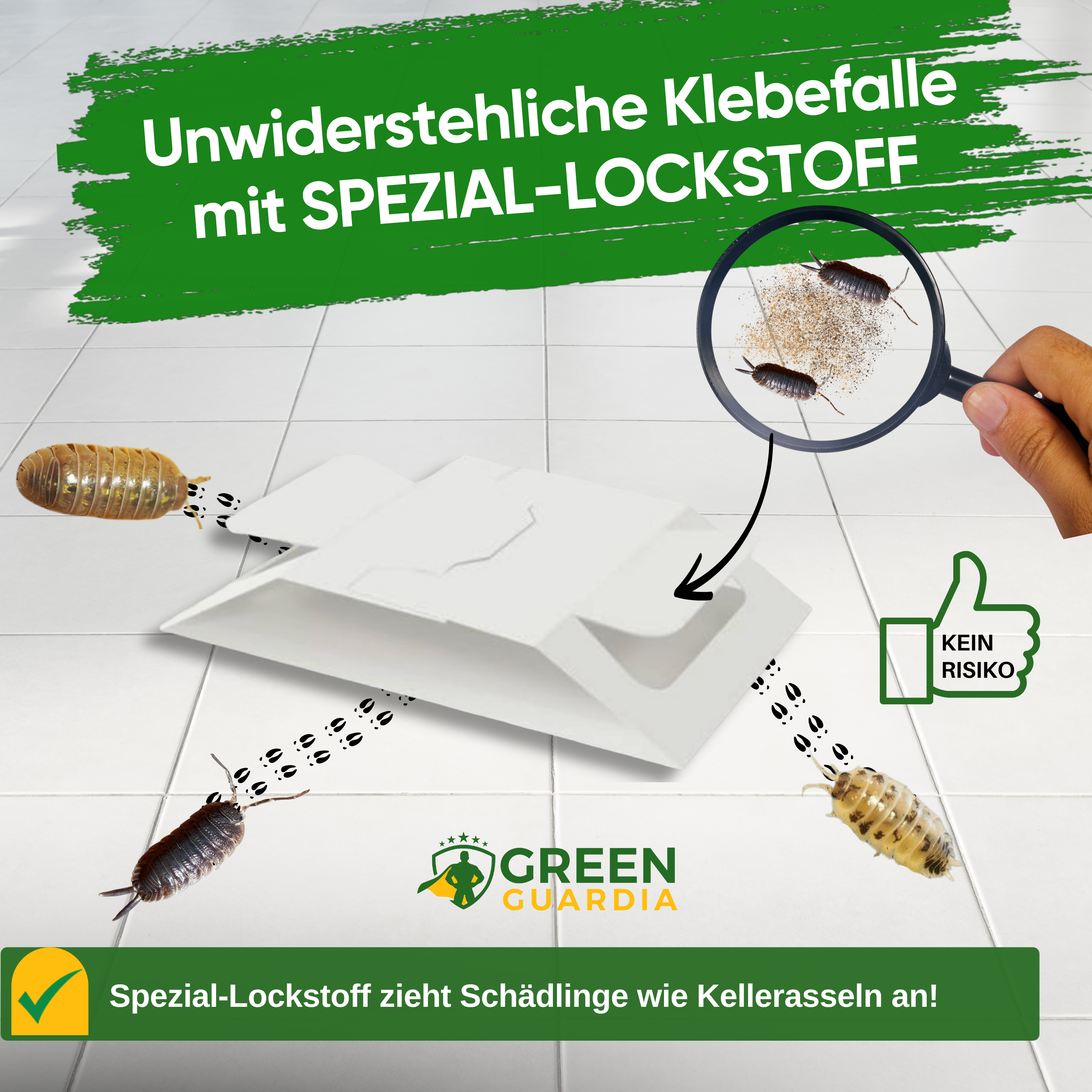 Pissebed met speciaal lokmiddel