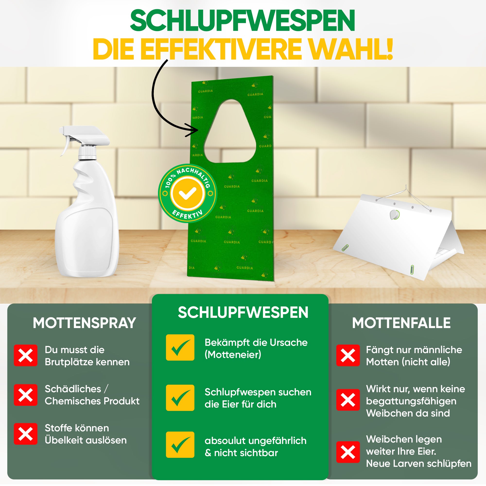 Parasitaire wespen tegen voedselmotten