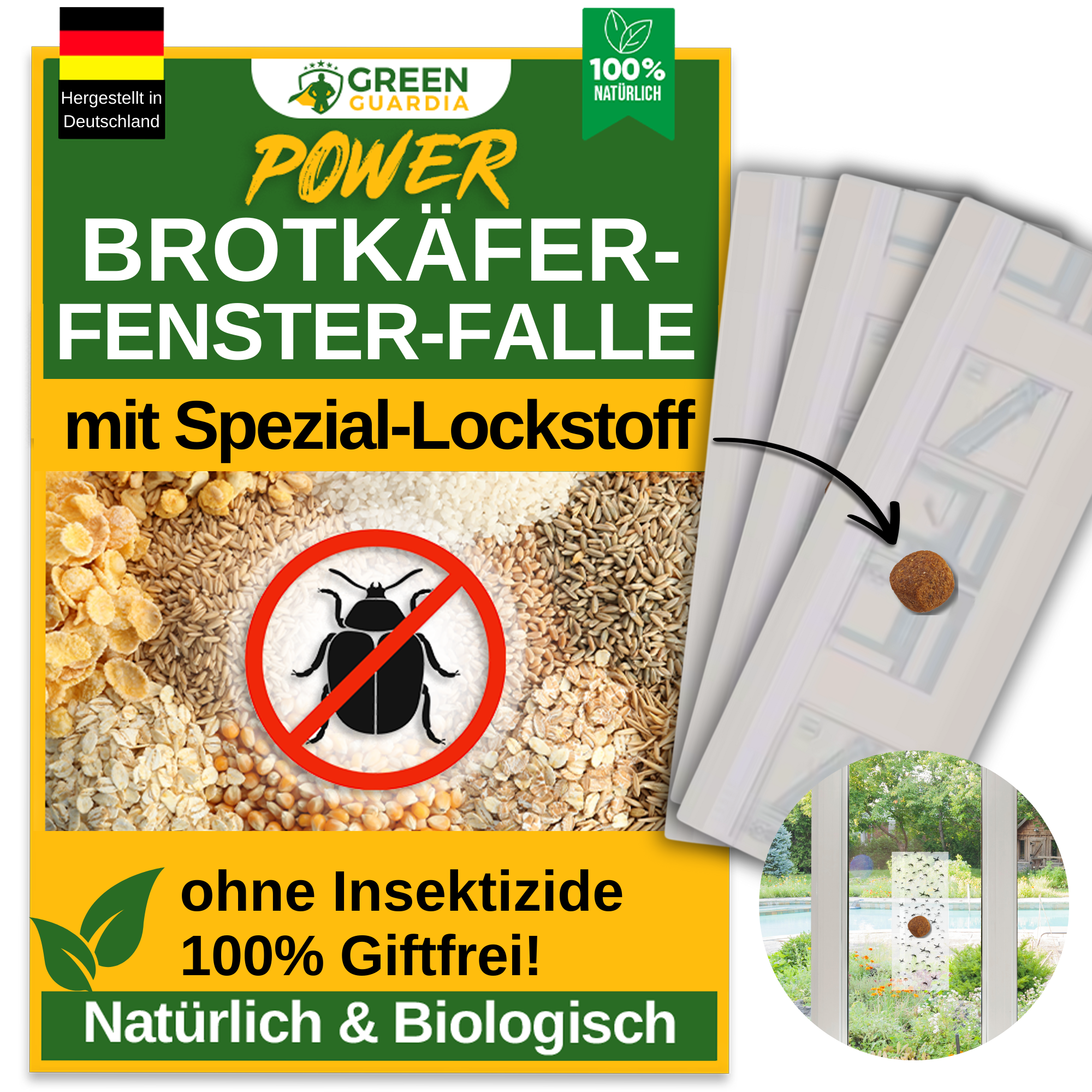 Broodkever raamval met speciaal lokmiddel