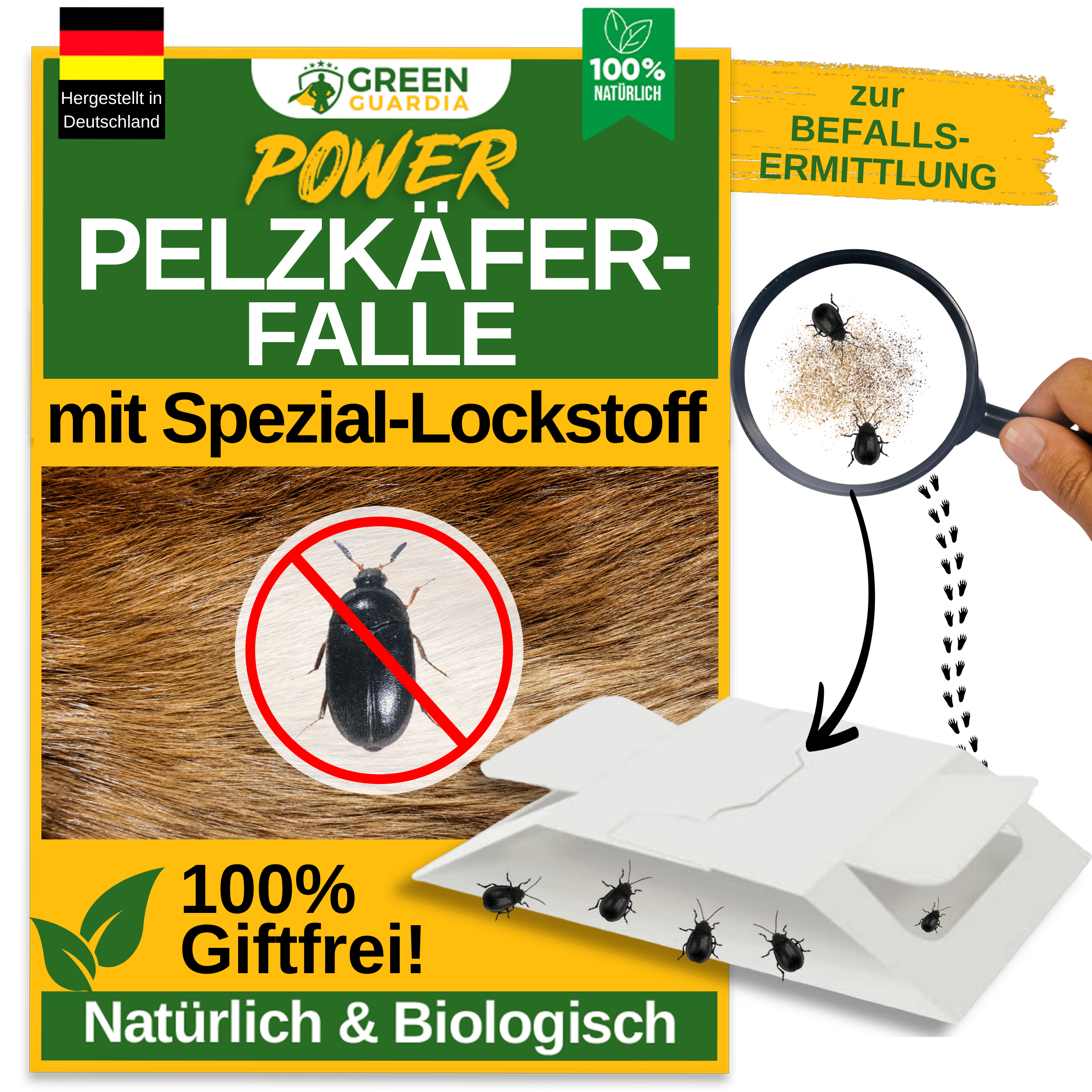 Pelzkäfer Falle mit Spezial - Lockstoff - Green Guardia - Ihr Experte für Schädlinge und Pflanzen