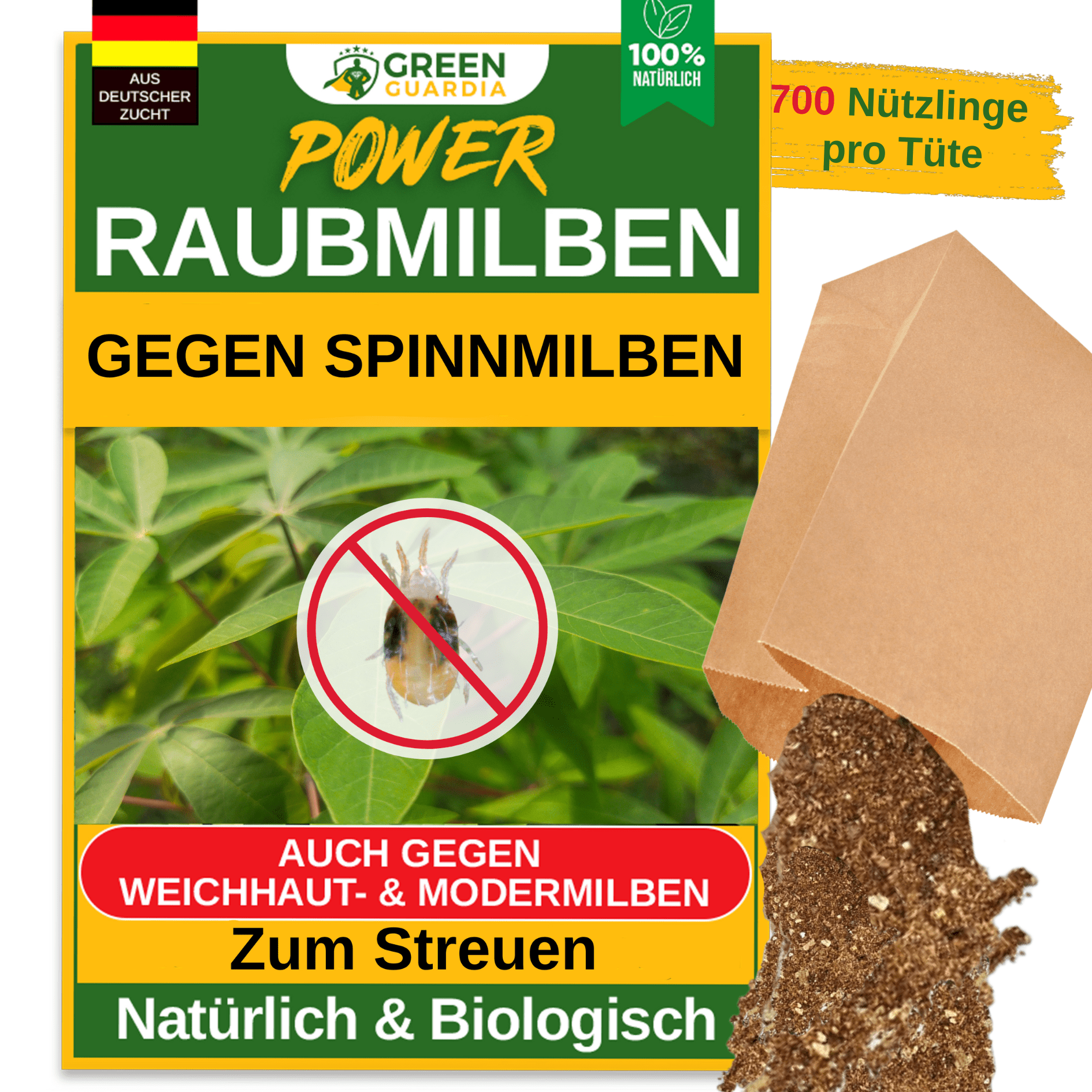 Raubmilben gegen Spinnmilben – Streuware - Green Guardia - Ihr Experte für Schädlinge und Pflanzen