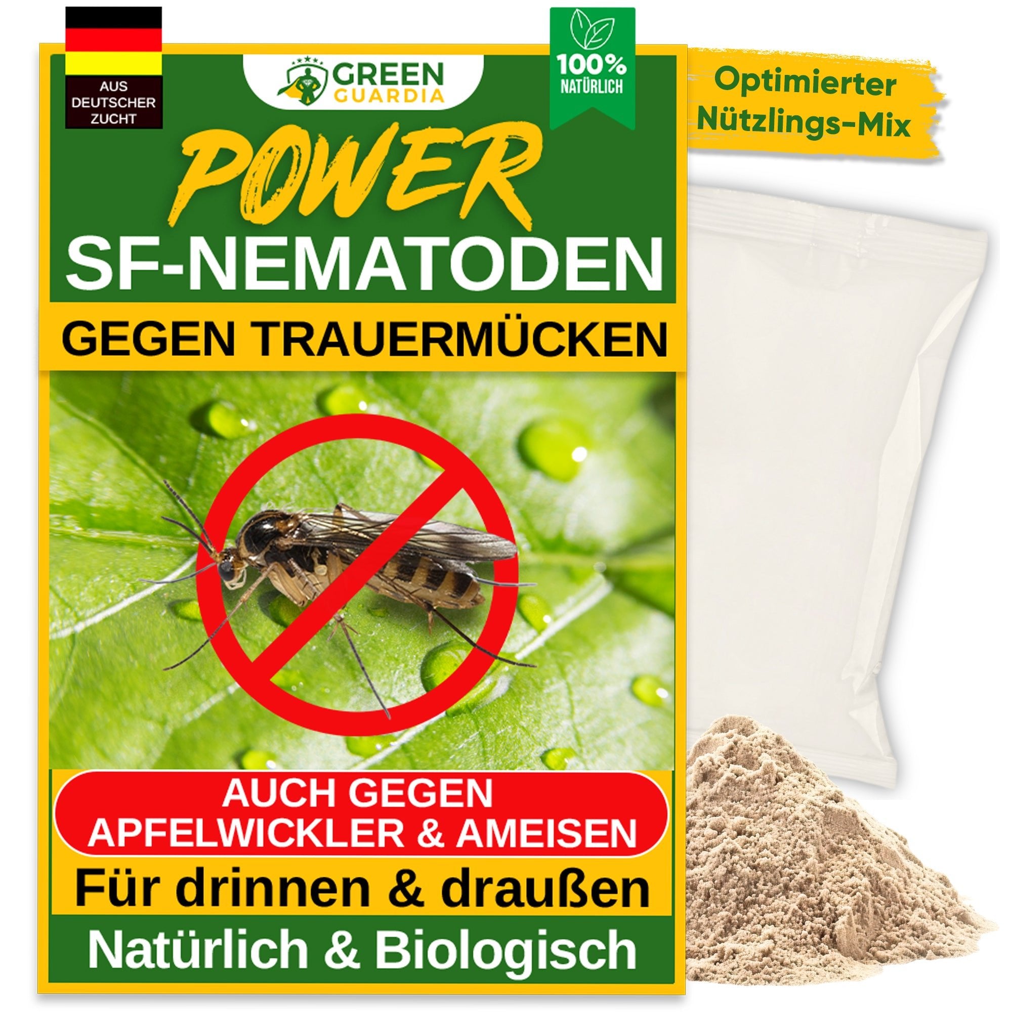 SF - Nematoden gegen Trauermücken, Apfelwickler & Ameisen - Green Guardia - Ihr Experte für Schädlinge und Pflanzen