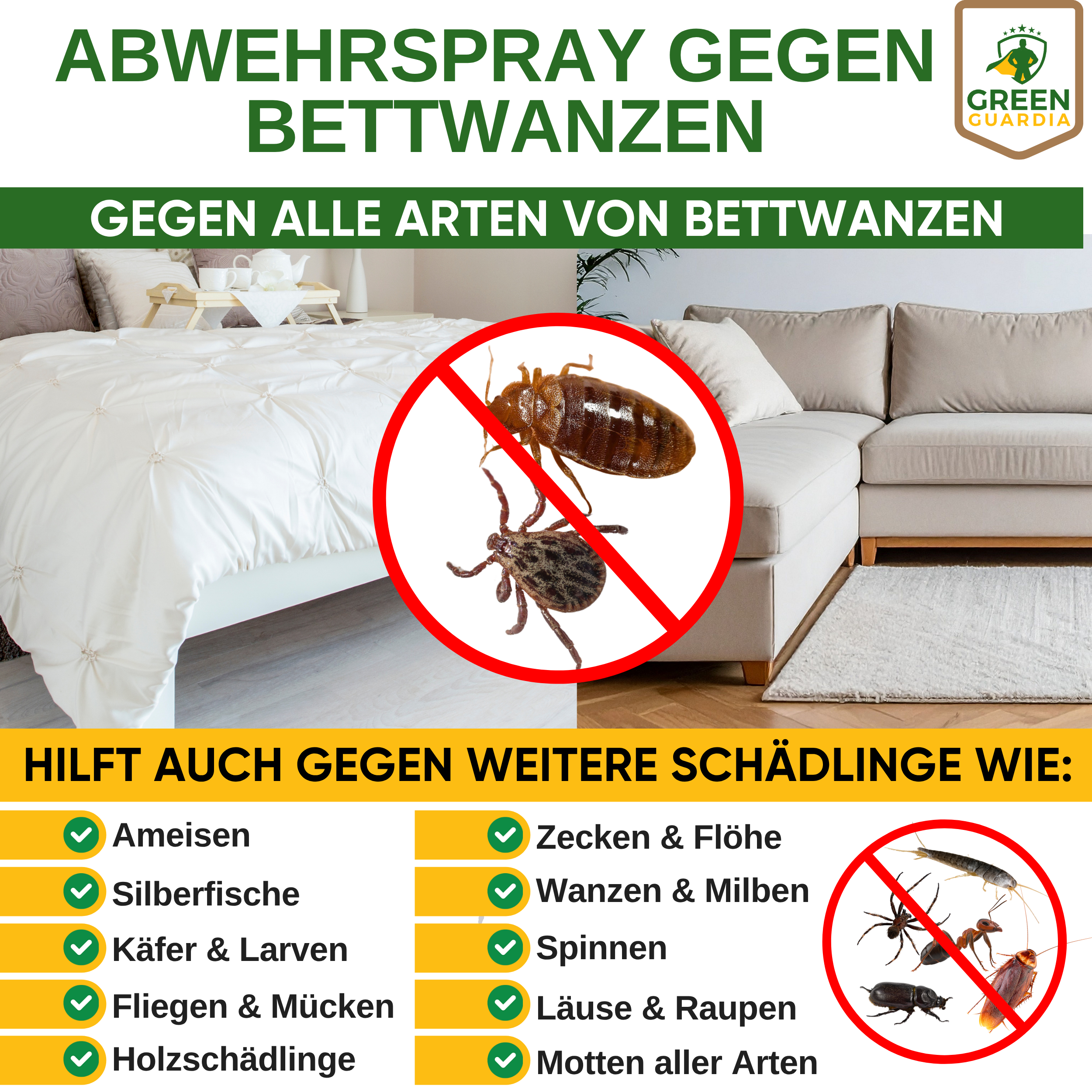 Krachtige spray tegen bedwantsen