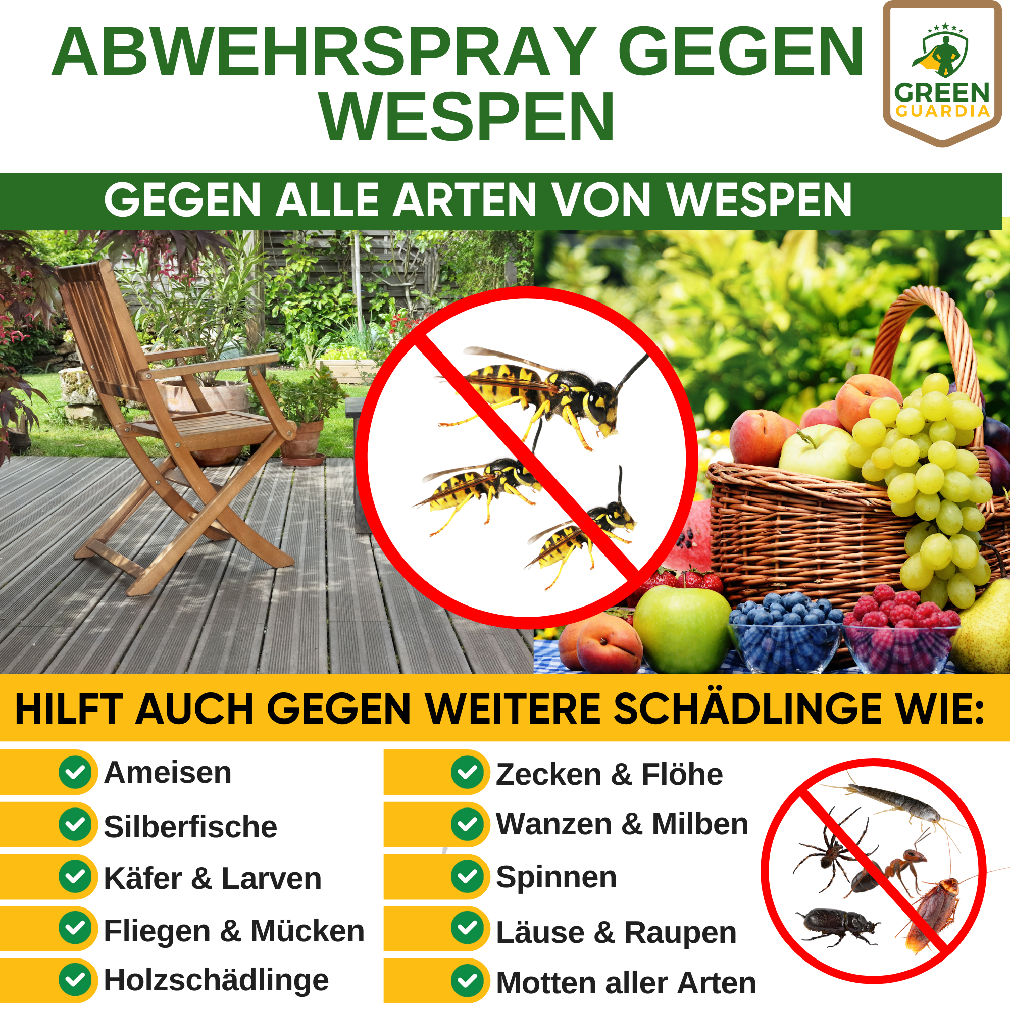 Krachtige wespenwerende sprayconcentraat