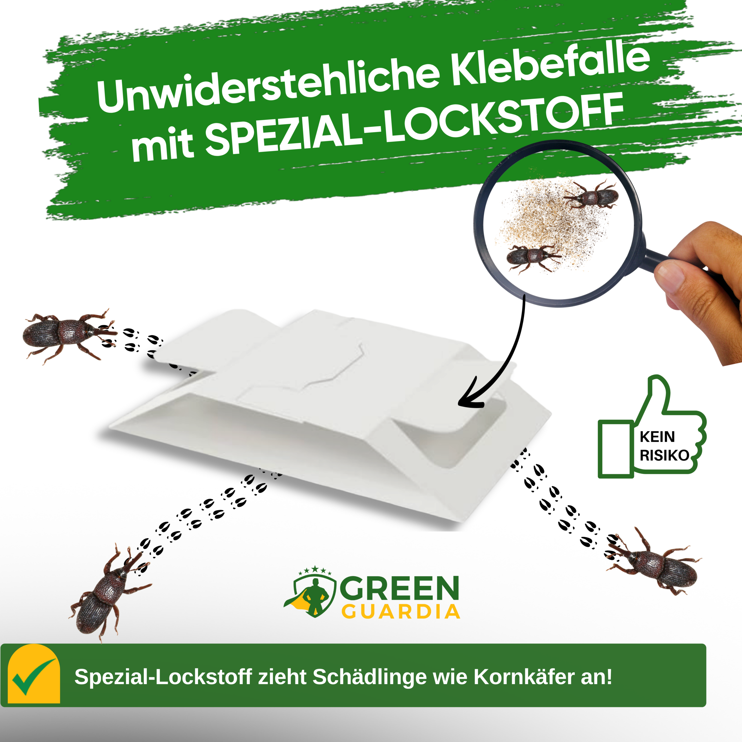 Graankeverval met speciaal lokmiddel