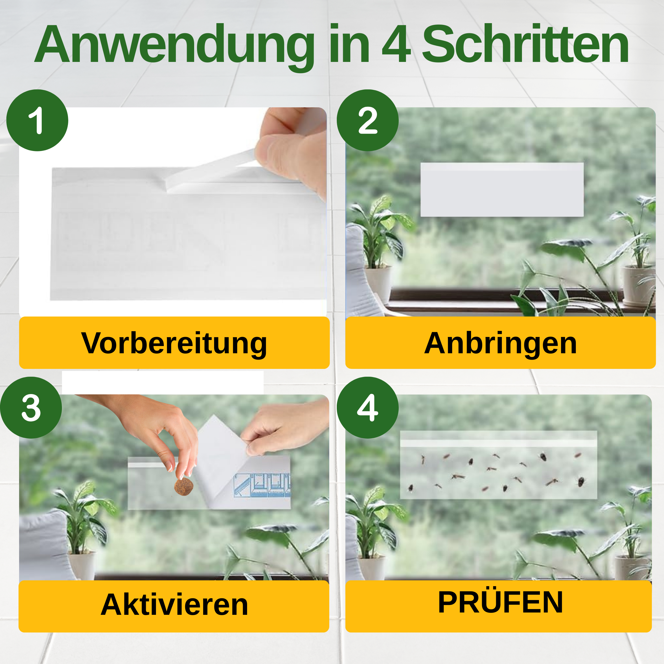 Vensterval voor rouwvliegjes met speciaal lokmiddel