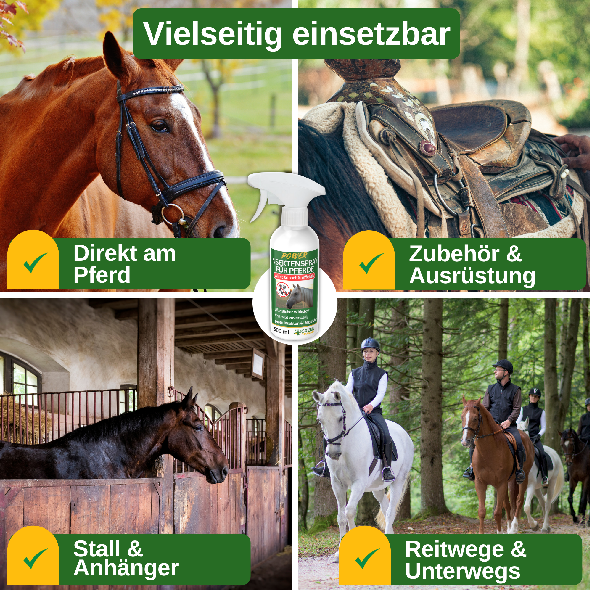 Insectenwerende spray met krachtconcentraat voor paarden