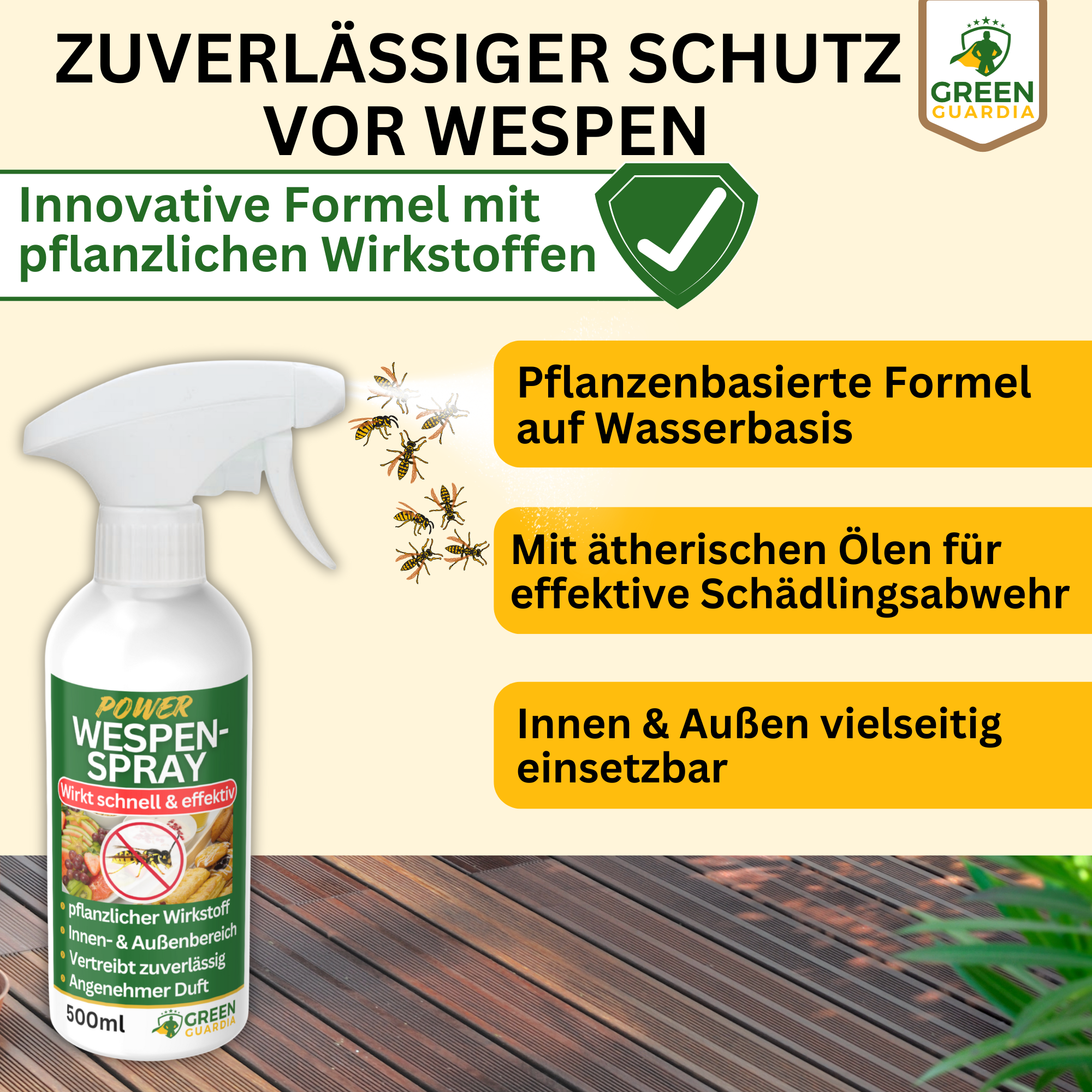 Krachtige wespenwerende sprayconcentraat