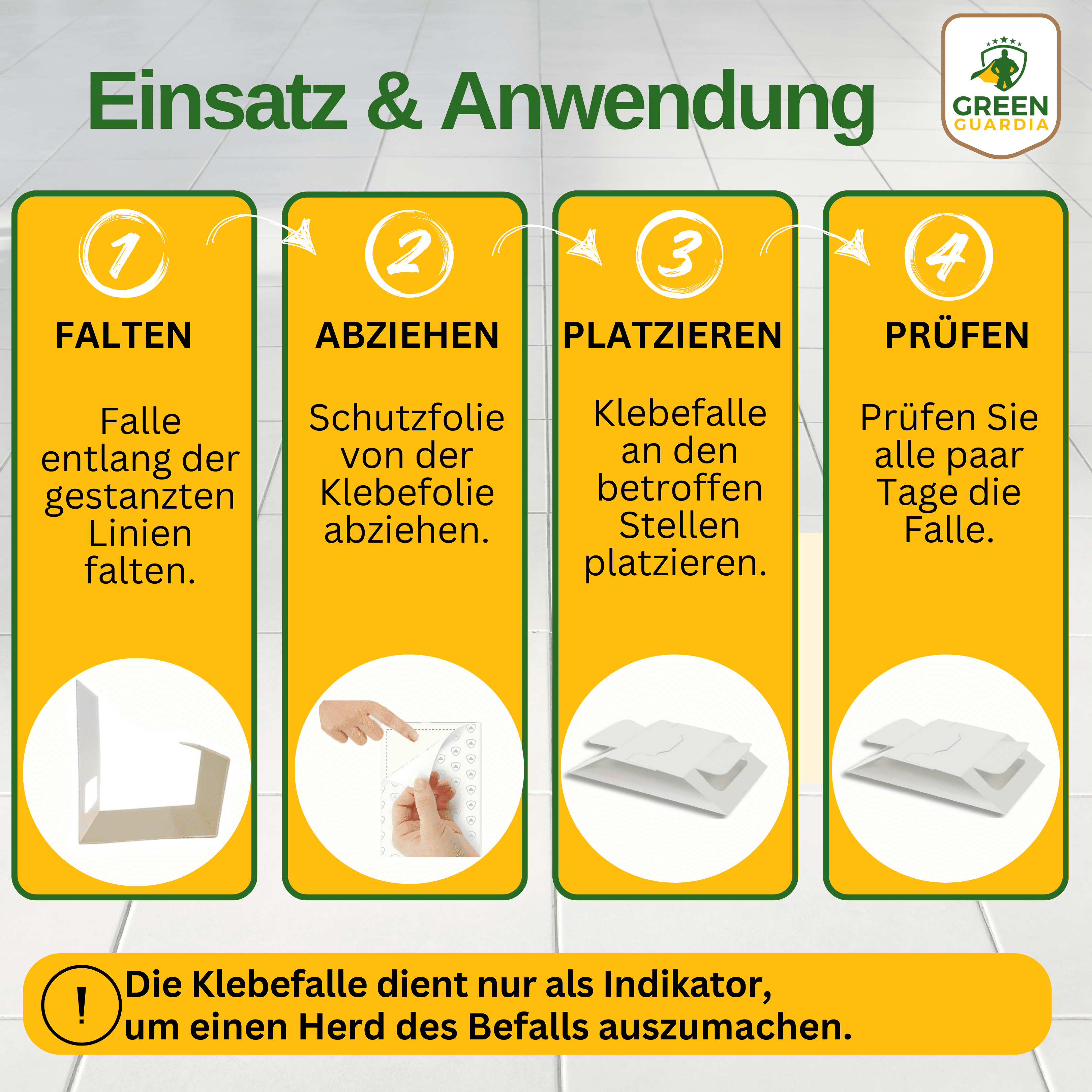 3x Ungeziefer / Insekten Falle mit Spezial - Lockstoff (Gratis) - Green Guardia - Ihr Experte für Schädlinge und Pflanzen