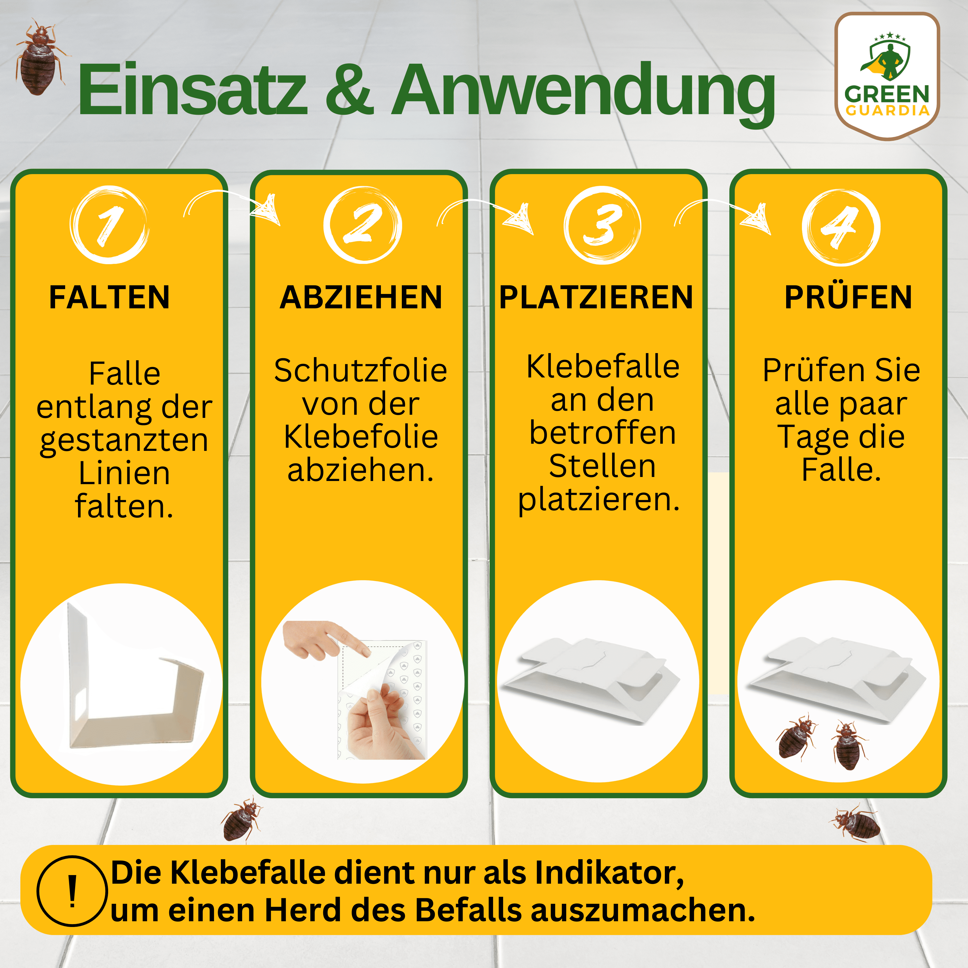 Bettwanzen Falle mit Spezial - Lockstoff - Green Guardia - Ihr Experte für Schädlinge und Pflanzen