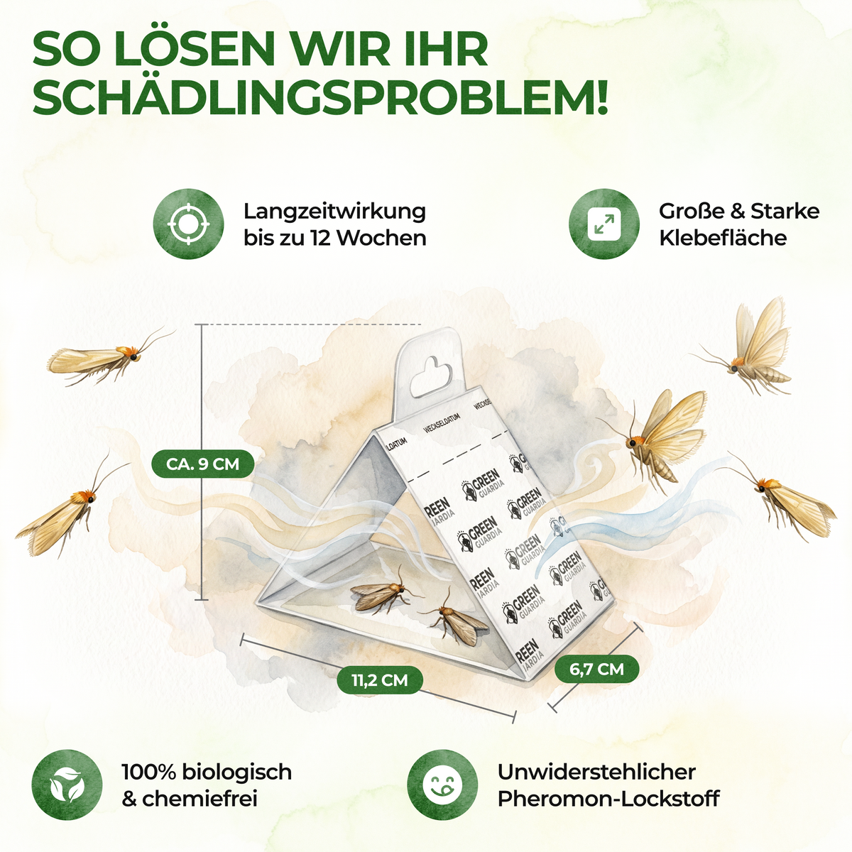 Kleidermotten-Fallen mit Pheromonlockstoff