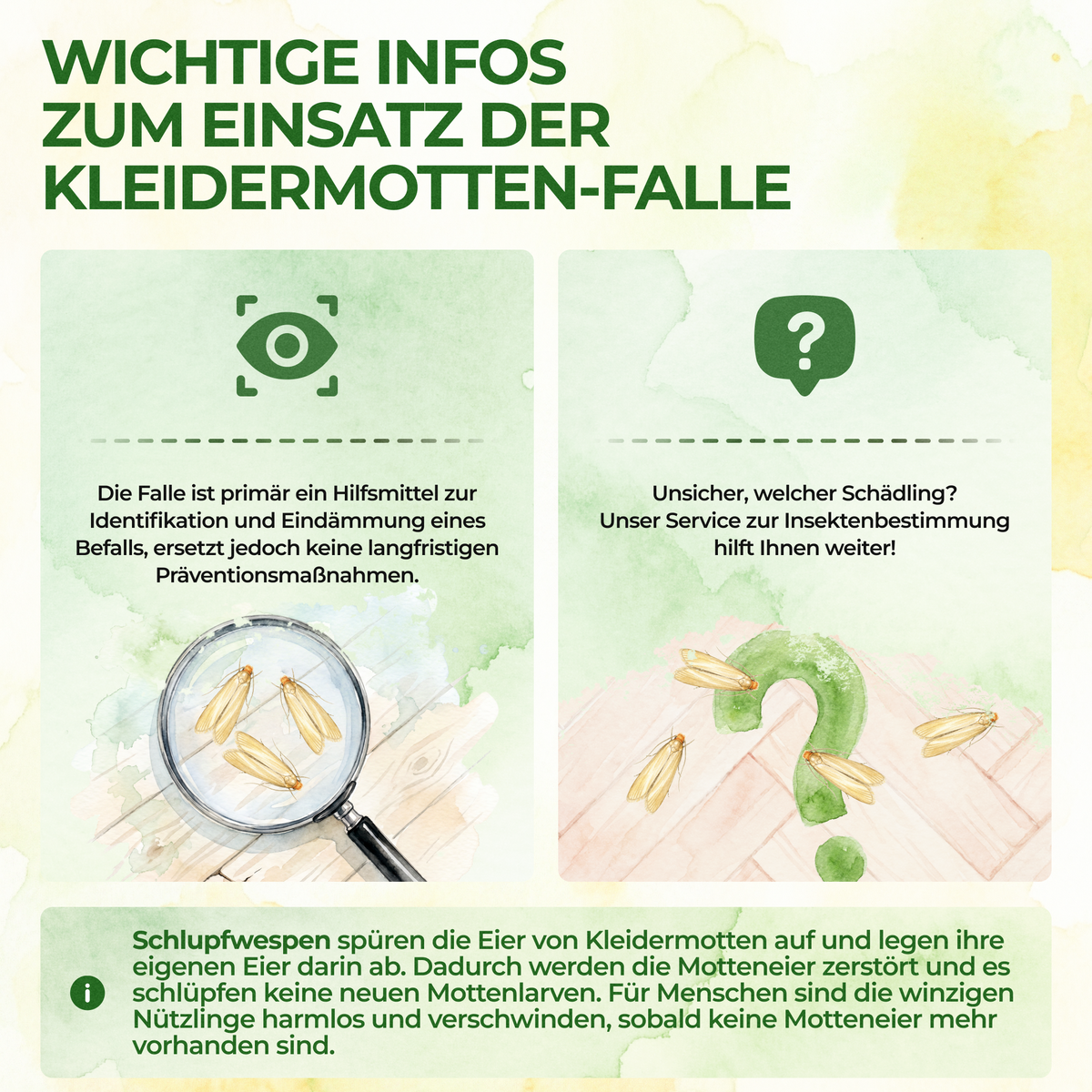 Kleidermotten-Fallen mit Pheromonlockstoff