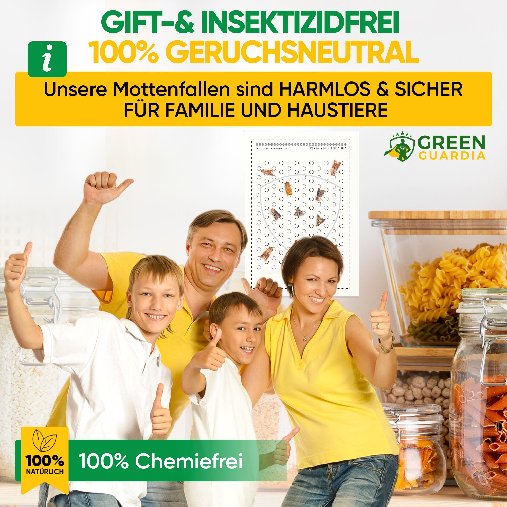 Lebensmittelmotten - Falle (10 Stück Vorteilspack) - Green Guardia - Ihr Experte für Schädlinge und Pflanzen