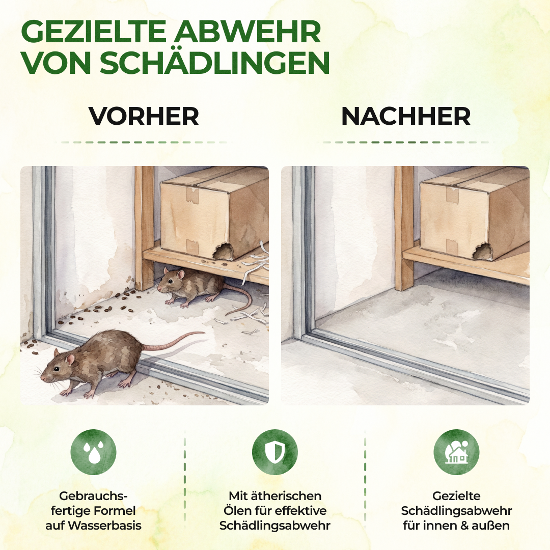 Muizen-/rattenafweermiddelspray met geconcentreerde werking