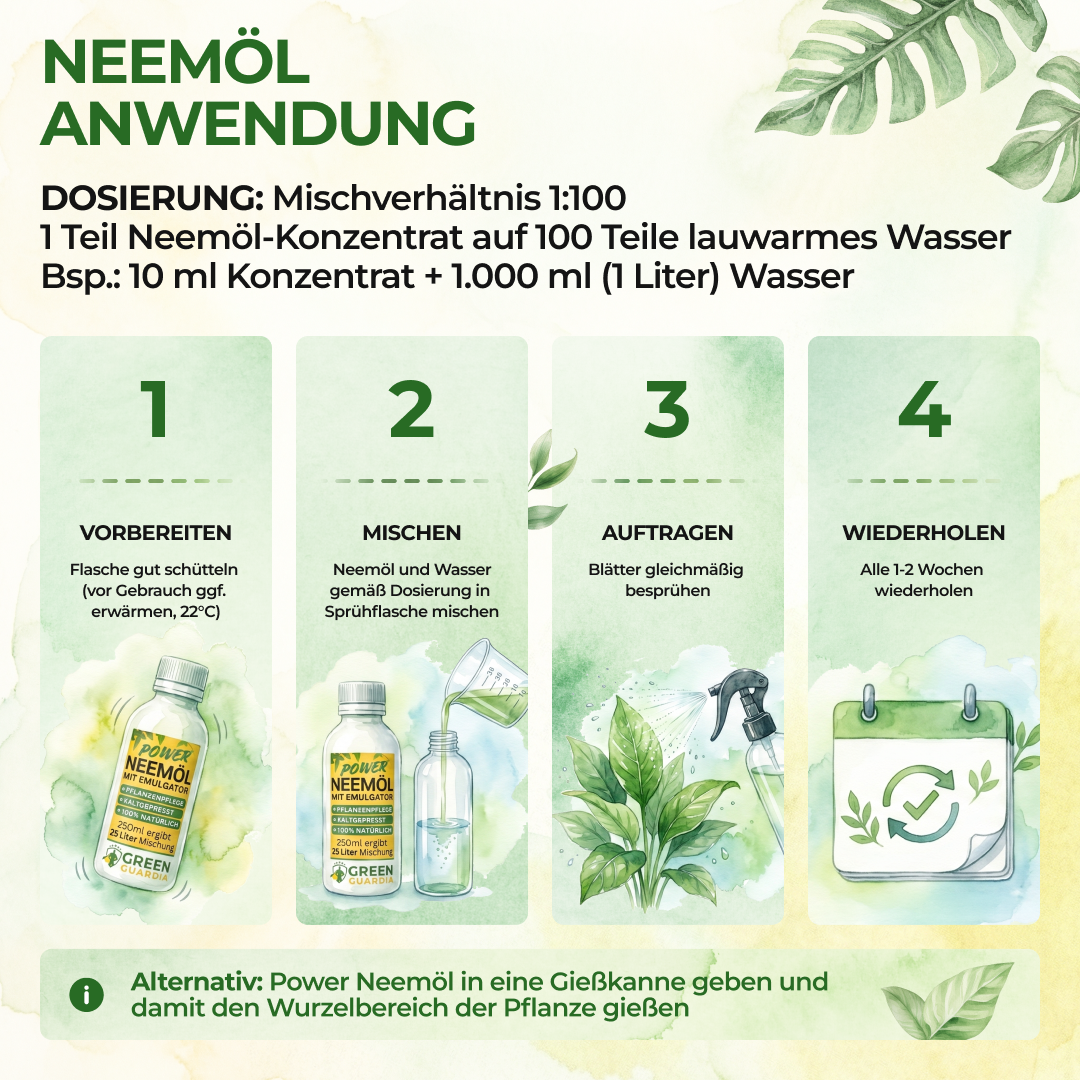 Power Neemolie met emulgator voor kamerplanten en tuin