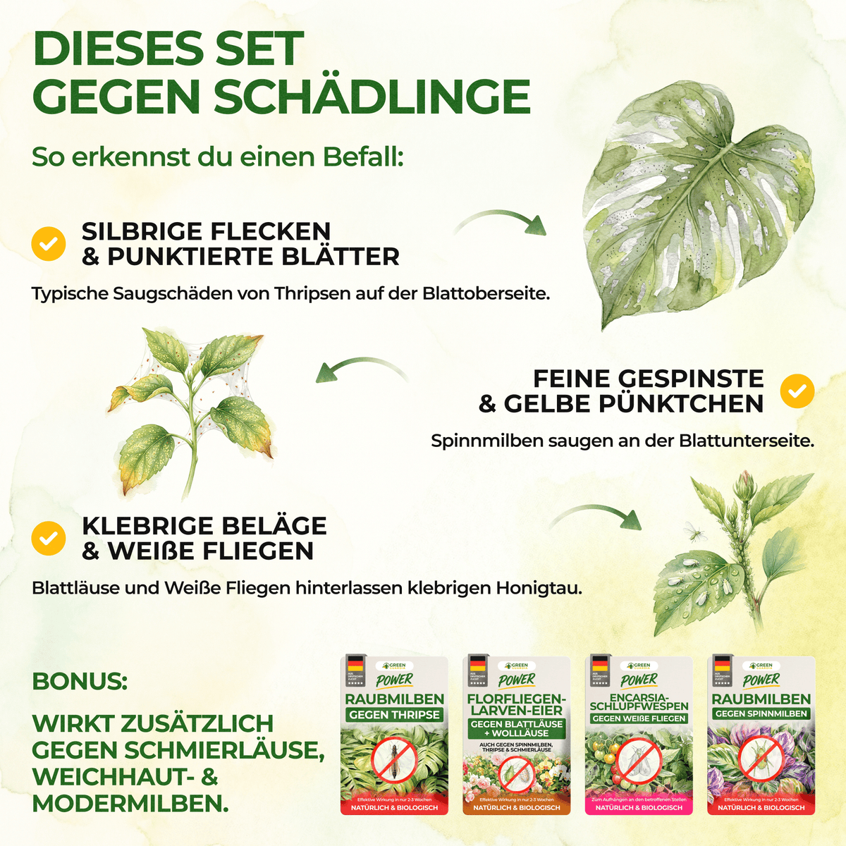 Schädlingsabwehr-Bundle für 10 Pflanzen - Green Guardia - Ihr Experte für Schädlinge und Pflanzen