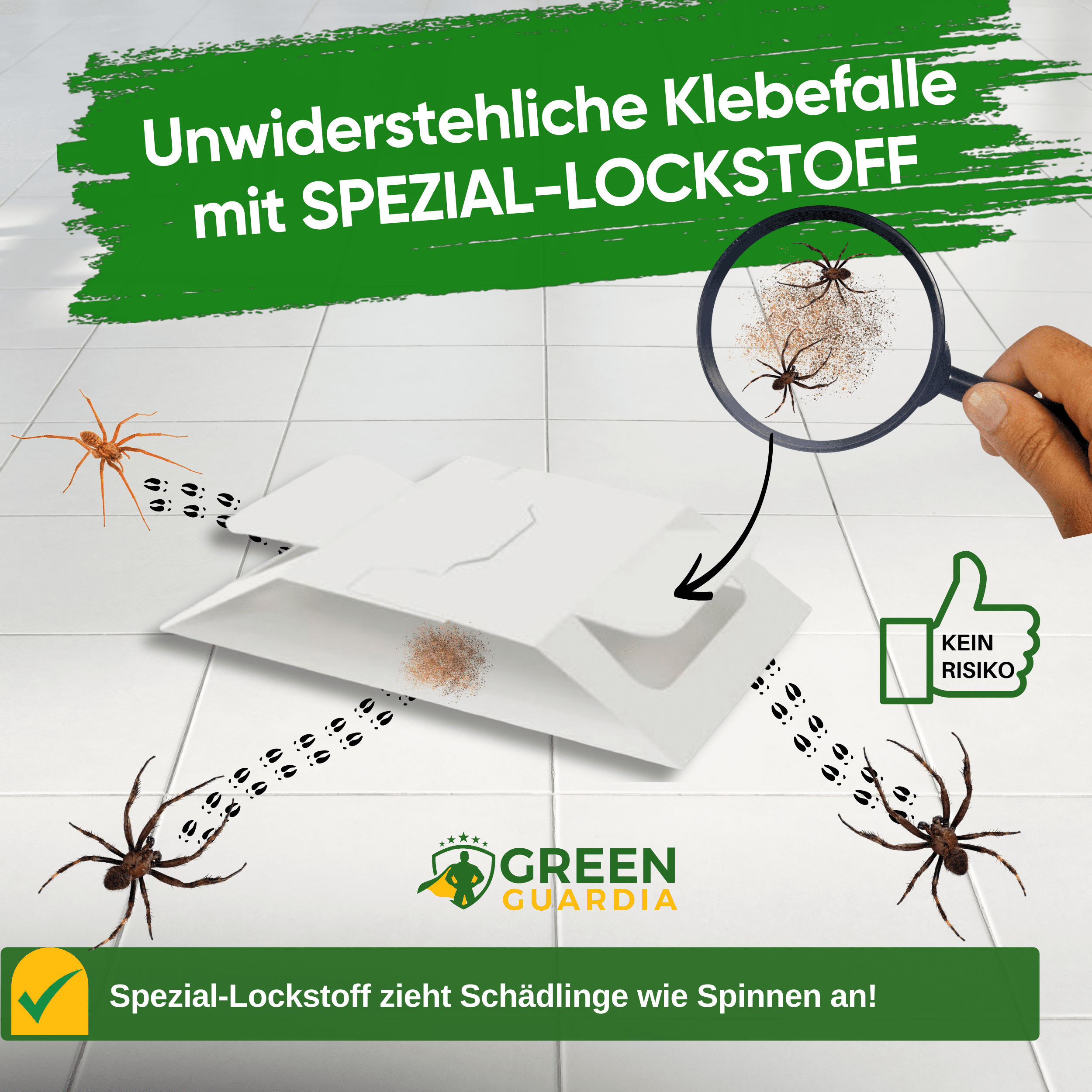 Spinnen Falle mit Spezial - Lockstoff - Green Guardia - Ihr Experte für Schädlinge und Pflanzen